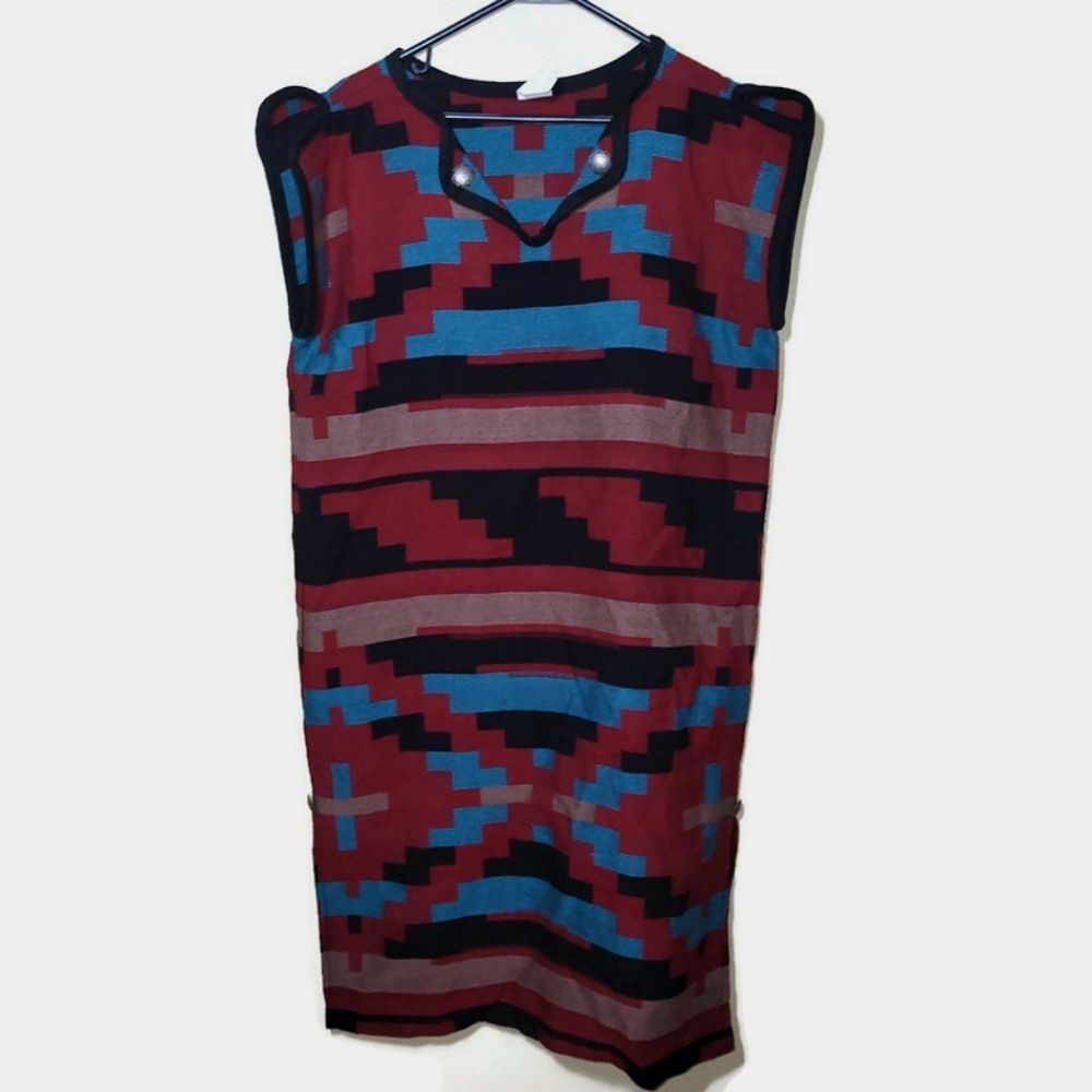 Navajo Spirit Red Rug Dress Xl